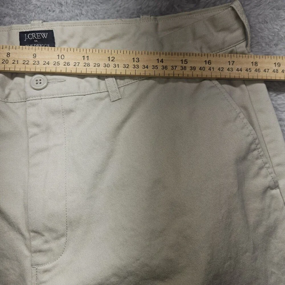 J.Crew Mens Beige The Driggs Chino Pants 35x32 Khaki Preppy Classic